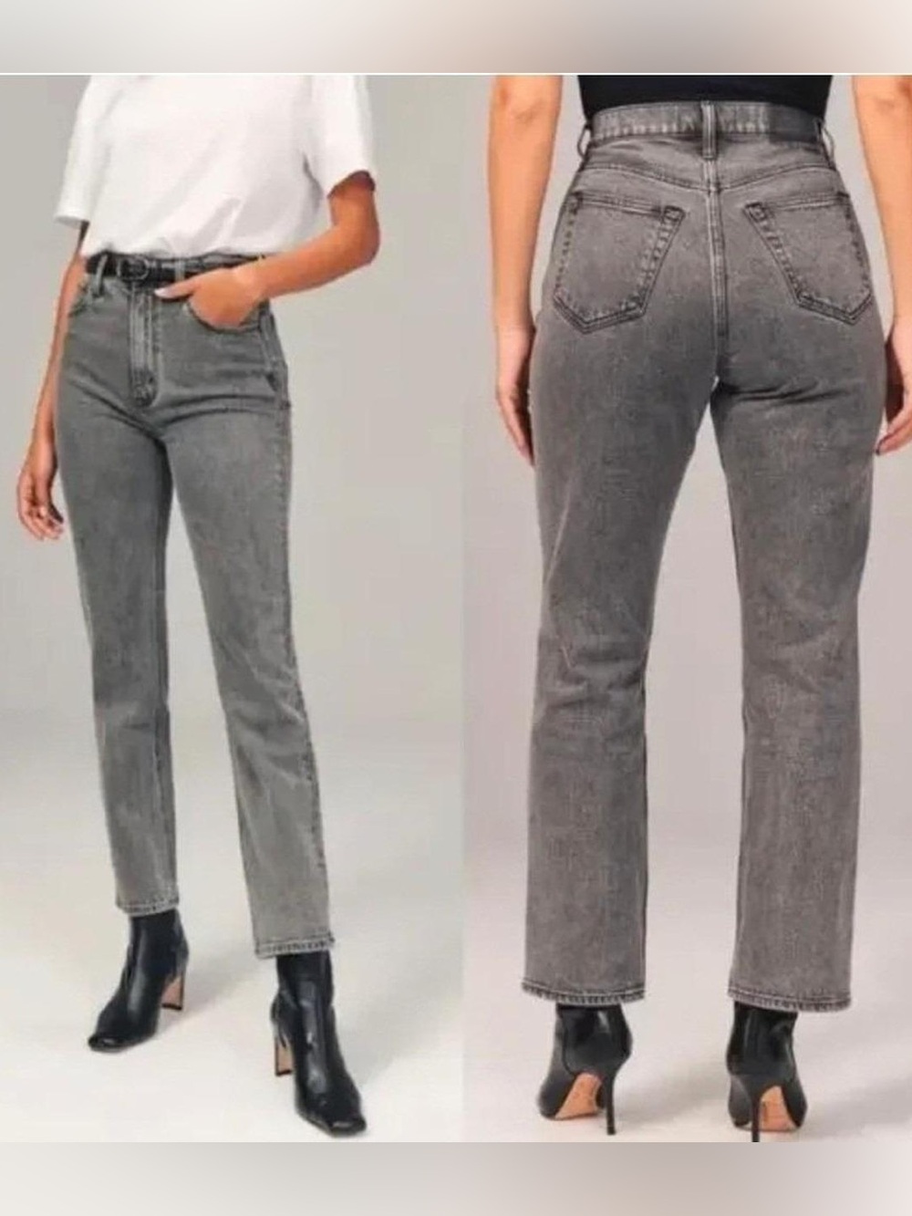 Abercrombie Ankle Straight Ultra High Rise Jeans